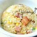 RIKOTORA's cooksnap of when they made ☆ベーコンたまご炒飯☆.