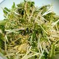 mmiom's cooksnap of when they made もやしと水菜の手抜き中華風サラダ.
