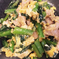 rin0418r24's cooksnap of when they made 簡単☆春菊と豚肉の卵とじ.