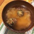peanut32m's cooksnap of when they made 肉だんごのみそ汁中華風.