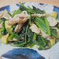 mimioui＊'s cooksnap of when they made アボカド、ほうれん草と豚肉バター醤油炒め.