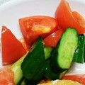 みなみ野チャリダー's cooksnap of when they made 簡単5分＊こく旨白だしトマトときゅうり.