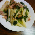 桃子san's cooksnap of when they made ｢ｾﾛﾘの葉とじゃがいもの炒めもの｣.