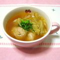 komomoもも's cooksnap of when they made ☆キャベツとつくねのトマトスープ☆.