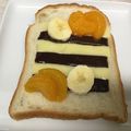 もうらん's cooksnap of when they made スライス生チョコレートでボーダートースト.