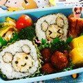 おねぼうパン屋さん's cooksnap of when they made 運動会・行楽くまさんの海苔巻き　キャラ弁.