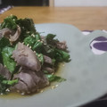 ダイナマイト漆黒's cooksnap of when they made 砂肝と春菊の柚子胡椒ポン酢和え.