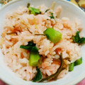 まゆこ♡'s cooksnap of when they made 春の味❀桜海老と菜の花の炊き込みご飯.