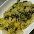 ナーちゃん's cooksnap of when they made 水菜と白菜の胡麻酢醤油和え.