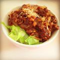 komugiko4's cooksnap of when they made きのこ納豆そぼろ丼.