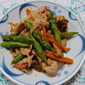 イチゴ、イチゴ。's cooksnap of when they made 豚アスパラシメジの辛マヨ炒め.