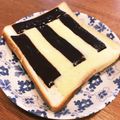 yuka119's cooksnap of when they made スライス生チョコレートでボーダートースト.