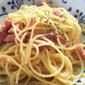 モリチュウ's cooksnap of when they made 生クリーム無/本場イタリア式カルボナーラ.