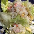 まもくるりん's cooksnap of when they made 家族の大好きなカニとレタスの炒飯.