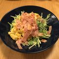 ♡カリメロ♡'s cooksnap of when they made 《水菜のベーコンマヨタマサラダ》.