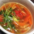 黒猫ちびた's cooksnap of when they made 簡単♪トマトと豆苗のコンソメスープ.