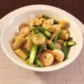 Machiyuri's cooksnap of when they made 海老とアスパラ、ヤングコーンの中華炒め.