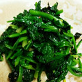 erinippi's cooksnap of when they made 緑のあと一品♡ほうれん草と韓国のり.