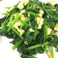 モモへい's cooksnap of when they made ほうれん草と卵のバター炒め♪*。.
