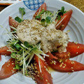 クック7RKE2H☆'s cooksnap of when they made トマトとかいわれの胡麻マヨサラダ.