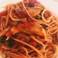 ひろぴのご飯's cooksnap of when they made さばとトマトのパスタ.