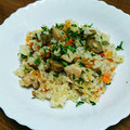 ニシコママ's cooksnap of when they made 簡単!炊飯器任せDE牛蒡と鶏肉のピラフ♪.