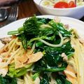 モナちゃん's cooksnap of when they made ほうれん草と鮭のクリームパスタ.