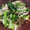 ヒーラーうみ's cooksnap of when they made 全てレンジで☆小松菜ともやしのナムル☆.