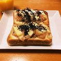 ❁Abake❁'s cooksnap of when they made 胡麻とソースで　ポテサラトースト。.