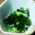 torisantom's cooksnap of when they made きゅうりとわかめだけ酢の物.