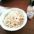 pedion's cooksnap of when they made たらこスパゲッティ.