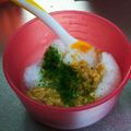 choco831's cooksnap of when they made 離乳食♡娘パクパク納豆あおのりご飯.