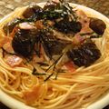 ayureo's cooksnap of when they made 和風なすとベーコン☆たらこスパゲッティ.