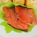 ーナミチー's cooksnap of when they made 簡単☆ルクエで蒸しサーモン♪.