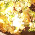 kurumikan☆'s cooksnap of when they made ズボラに桜エビと天かすでエビ天卵とじ丼風.