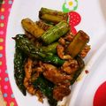 ★ちぃ★'s cooksnap of when they made 時短♪低糖質！豚肉×アスパラの生姜焼き.
