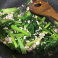 arles7's cooksnap of when they made ヘルシー！小松菜と豚ひきの生姜炒め.