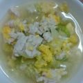 クック38W0BX☆'s cooksnap of when they made 鶏ひき肉と卵のスープ.