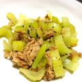すーぱーあなご's cooksnap of when they made セロリとツナの炒め物.