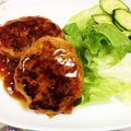 ＲＡＲＡ☆'s cooksnap of when they made 新玉ゴロゴロ♡生姜焼きハンバーグ♪.