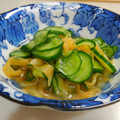 chocomooca's cooksnap of when they made すし酢で☆きゅうりとワカメ酢の物.