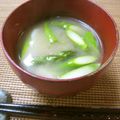 solapapa's cooksnap of when they made アスパラと新じゃがのバター風味お味噌汁.