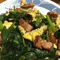 tayuko310's cooksnap of when they made ほうれん草とベーコンの炒め物.