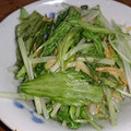 コハク☆。・'s cooksnap of when they made 水菜とアミエビのササッと炒め.