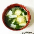 ウメ吉さん's cooksnap of when they made ワカメと大根、玄米ご飯入りすいとん味噌汁.