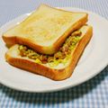 まあまま☆0403's cooksnap of when they made 納豆キャベサンドイッチ.