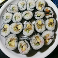 kc♡'s cooksnap of when they made 節分☆恵方巻き！簡単・太巻き！五色♪.