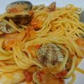 ちび子ゅぅ's cooksnap of when they made あさりのトマトクリームパスタ.