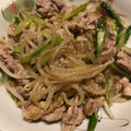 sasakurei's cooksnap of when they made 豚肉ともやしとアスパラの炒め物.