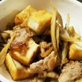 kojyu's cooksnap of when they made 厚揚げと豚バラごぼう炒め.